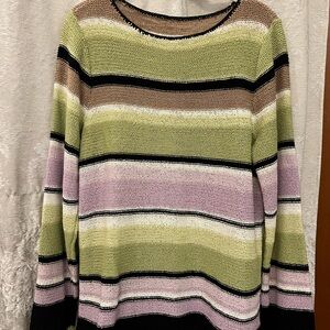 *SOLD on Depop* Striped Multicolor Women's Sweater